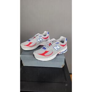 New Balance 2002 Kids Unisex Athletic Sneakers Grey Red GC2002KG US 7